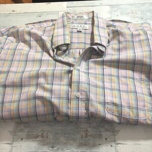 ENRO Blue and Yellow Casual Button Down Shirt